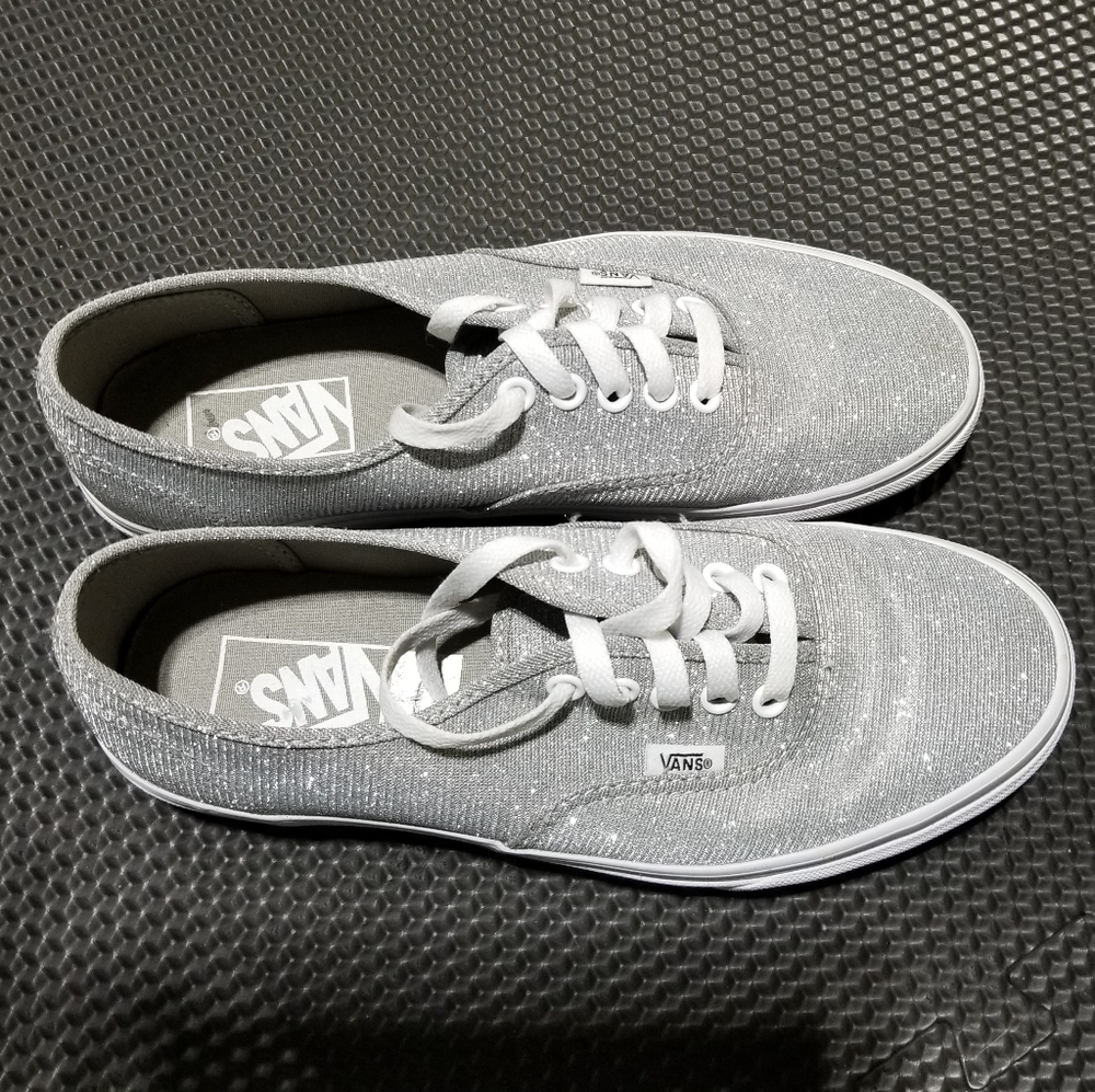 Silver Glitter Sparkle Vans Classic Style